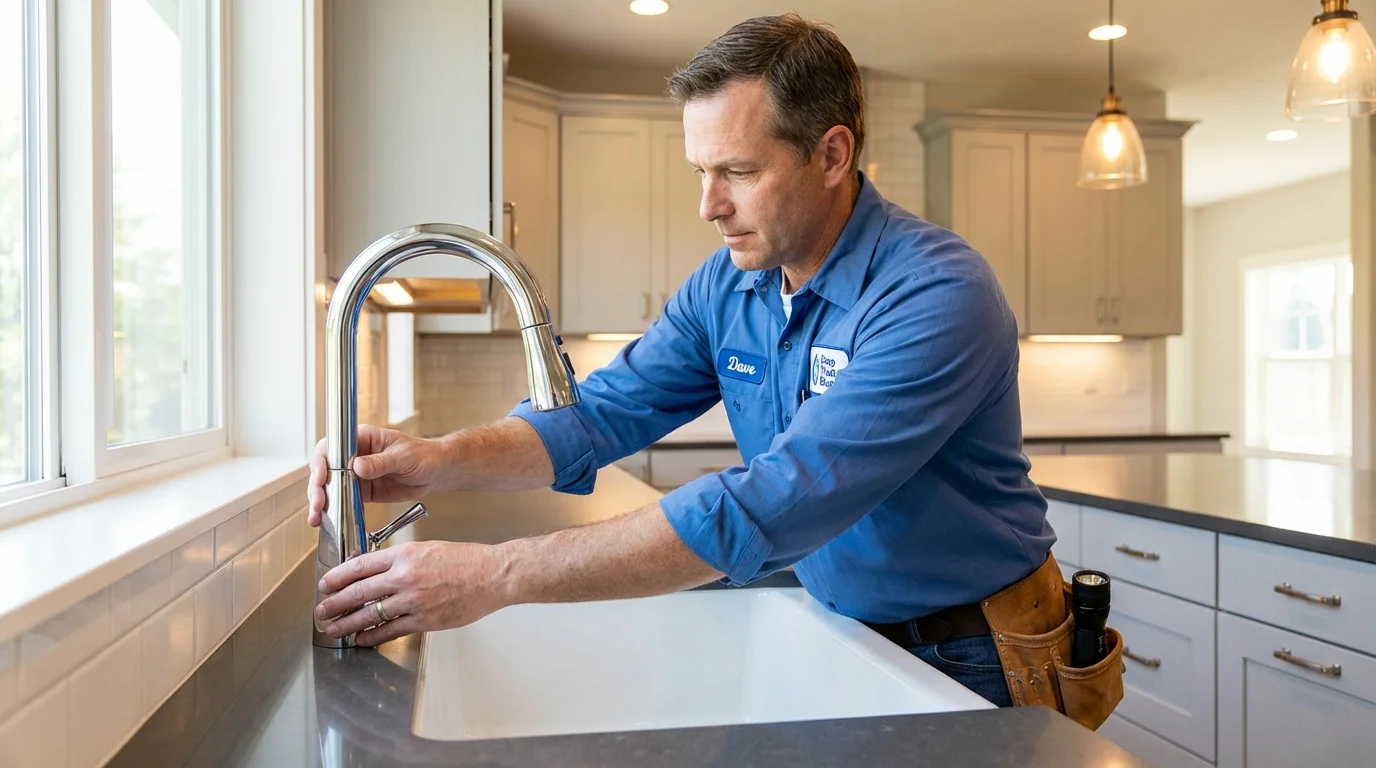 Kitchen faucet installation by Johns Plumbing LLC in Willis